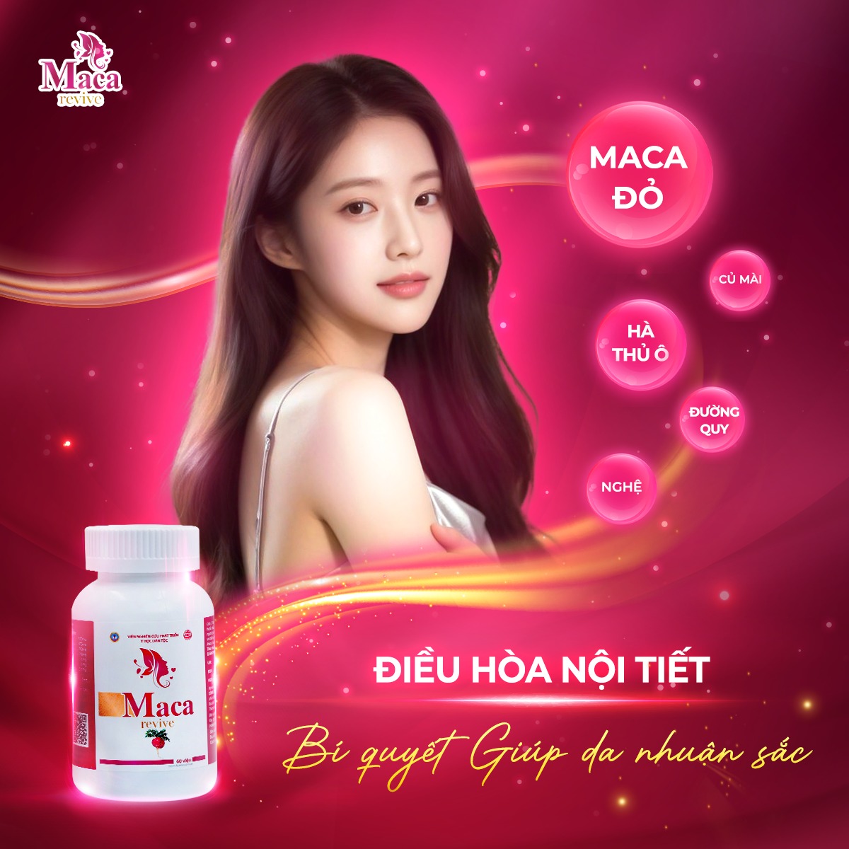 Maca Revive hỗ trợ cân bằng nội tiết tố, giảm tình trạng rụng tóc ở phụ nữ tiền mãn kinh