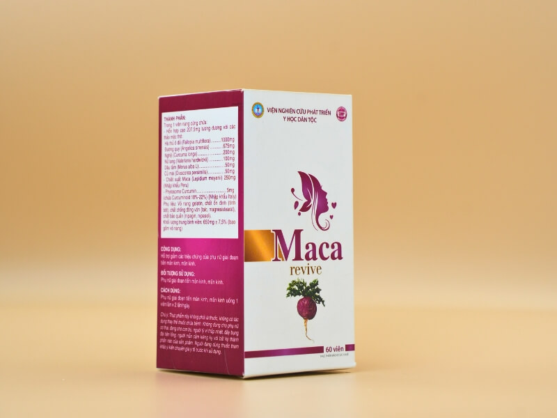 Sản phẩm viên uống chăm sóc sức khỏe phụ nữ tiền mãn kinh - Maca Revive